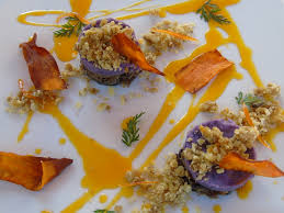 Parmentier De Canard Vitelotte Crumble D Amandes Sauce Orange Cours Cuisine Damien Clot Recette Traiteur Parmentier De Canard Chips De Patate Douce Parmentier