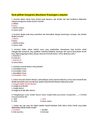 Maybe you would like to learn more about one of these? Contoh Soal Dan Jawaban Akuntansi Lanjutan 2
