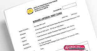 Minit mesyuarat majlis penutupan bulan bahasa kmph 2014 kali pertama tarikh: Contoh Dan Format Penulisan Minit Curai Cikgu Ayu Dot My