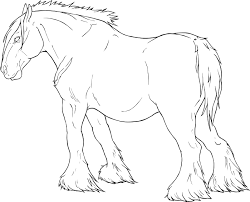 The best free, printable horse coloring pages! Draft Horse Lineart By Ausdertiefe On Deviantart Horse Coloring Pages Horse Coloring Horse Head Drawing