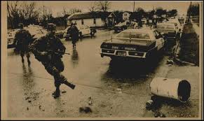 Scenes from the 1980 riot that took place in Idabel.