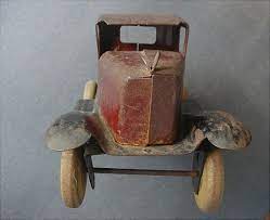 Antique Girard Wyandotte Pressed Steel Toy Truck Cab Wooden Wheels Metal Toys Pressed Steel Toy Antique Toys