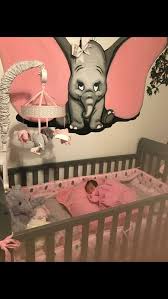 Check Out This Gorgeous Design Idea For A Baby S Nursery For All Disney Dumbo And Elephant Baby Girl Nursery Pink Elephant Nursery Girl Disney Themed Nursery