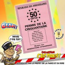 Permis De La 50 Aine 60 Ans Anniversaire Carte Anniversaire Humoristique Carte Anniversaire