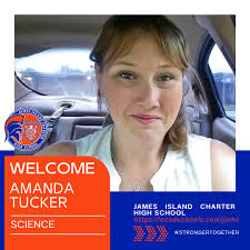 JICHS NEW TEACHER SPOTLIGHT JICHS welcomes Amanda Tucker to the JICHS  family! She will join our Science Department. She is a native of Kansas  City, Missouri, and a graduate of Coastal Carolina.