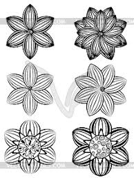 5 out of 5 stars. Simple Black And White Flowers Vector Image