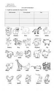 Esl Kids Worksheets Classify The Animals Classifying Animals Animal Worksheets Worksheets For Kids