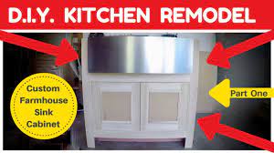 We are decent diy'ers, but we hired this entire project out. Diy Kitchen Remodel Custom Farmhouse Sink Cabinet How To Youtube