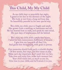 Poem To Your Child Inspirational Poems Son Poems Baby Poems