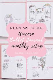 Unicorn Bullet Journal Theme Plan With Me Masha Plans Bullet Journal For Kids Bullet Journal Themes Bullet Journal