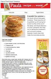 Paula Deen Recipe Of The Week Fried Green Tomatoes Food Network Recipes Recipes Paula Deen Recipes