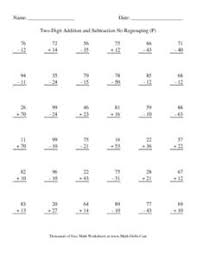 Two Digit Addition And Subtraction No Regrouping P Lesson Plan For 2nd 3rd Grade Lesson Planet