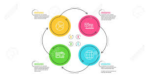 Online Survey Pie Chart And Engineering Documentation Icons