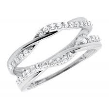 Twisted Layer Criss Cross Diamond Ladies Ring Wrap Enhancer 14k White Gold 33ct Wedding Ring Wraps Wrap Wedding Band Wedding Rings Solitaire