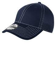 Wholesale Imprintable Apparel Accessories Contrast Stitch Stretch Mesh Navy And White
