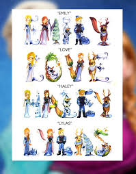Frozen 5x7 Personalized Name Painting Elsa Anna Kristoff Name Art Name Paintings Name Art Art