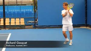 Most players change grips during a match depending on what shot they are hitting. Richard Gasquet Slow Motion Top Spin Backhands In Hd Youtube