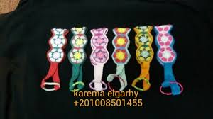 سورتيت شعر للبنات Crochet Necklace Embroidered Embroidered Friendship Bracelet