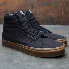Black And Gum Vans Vans Men Sk8 Hi Reissue Canvas Gum Black Sneakers Men Fashion Mens Vans Shoes Mens Vans