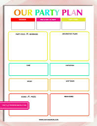 You want to get your friends together, but the stress of preparing everything and. Free Printable Party Planning Template