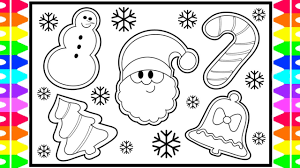 These coloring pages is really useful for early child education but you don't need become a teacher to create coloring books to print. How To Draw Christmas Cookies Step By Step For Kids Santa S Face Snowman Fun Coloring Pages Kids Youtube