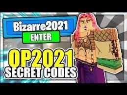 The items received have a different color to the originals and have different names. Your Bizarre Adventure Codes I Did It Jojo S Bizarre Adventure Jojo Bizarre Jojo Bizzare Adventure Jojo S Bizarre Adventure All The Valid A Bizarre Day Roblox Game By A