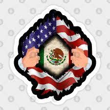 Usa and mexico will seek glory in the final of the concacaf nations league tournament, which was delayed by one year due to the coronavirus what time does the usa vs mexico match start? Mexican Usa Flag Mexican Mexico Aufkleber Teepublic De