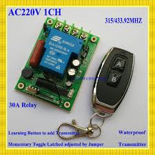 I search on web, and found many ac project used solid state relay it seems to convert dc. Remote Control Switches Ac 220v 30a Relay Receiver Metal Transmitter Motor Led Water Pump Wireless Switch 315 433 Learning Code Aliexpress Com Imall Com