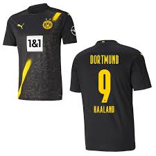 Es hat keine große ähnlichkeit mit dem trikot von 1997, das von nike produziert wurde. Puma Bvb Borussia Dortmund Trikot Away Kinder 2020 2021 Haaland 9 Borussia Dortmund Trikot Bvb Borussia Dortmund Trikot