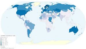 map of milk consumption lactose intolerance around the world