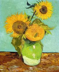 Bilder für schule und unterricht. Van Goghs Sonnenblumen Analyse Der Kompositionen In Gelb Und Blau