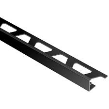 Riesenauswahl an werkzeug und baumaterial. Schluter Systems Jolly Bright Black Anodized Aluminum 5 16 In X 8 Ft 2 1 2 In Metal Tile Edging Trim A80agsg The Home Depot