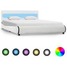 Letti una piazza e mezzo 140 x 200 : Aromore Giroletto Con Led Bianco In Similpelle 140x200 Cm Eprice