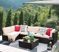 Check spelling or type a new query. Devoko Patio Furniture Sets 6 Pieces Outdoor Sectional Rattan Sofa Manual Weaving Wicker Patio Conversation Set With Home And Kitchen Depot