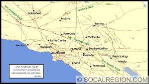 Southern California Saf Map California Map San Andreas Fault Pomona California