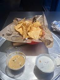 Chicken strips 9 three breaded chicken strips with fries and barbecue sauce. Chipotle Mexican Grill Wikipedia