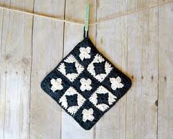 My favorite colors are blues, purples and turquiose. 18 Crochet Knit And Sewn Potholder Patterns Favecrafts Com