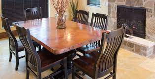 If you own a copper dining table or a copper table top, you know how beautiful, durable and practical it is. Hammered Copper Tables Palettes By Winesburg