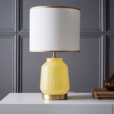 Roar Rabbit Faceted Glass Table Lamp Small Yellow Gold Table Lamp Lamp Colorful Lamps