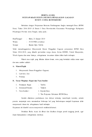 Berita Acara Mus Dusun Gagasan Tanggal