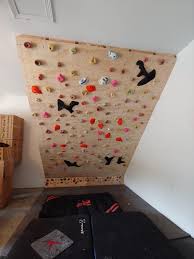 Known in the climbing community as a woody, a (usually indoor) climbing wall constructed with plywood and bolted on holds, isn't too difficult to make. Anybody Knows How To Build A Good At Home Climbing Wall Kinda Far From The Gym In My Hometown And It D Be Simpler To Get A Good Workout Here Thanks Climbing