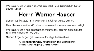 Of sudbury, george werner passed away on nov. Traueranzeigen Von Werner Hauser Www Trauerundgedenken De
