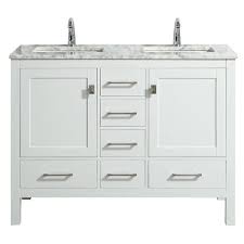 Vanity top includes backsplash is white and features a polished or high gloss finish. Furlow 48 Double Bathroom Vanity White Vanity Bathroom 48 Inch Bathroom Vanity Single Bathroom Vanity
