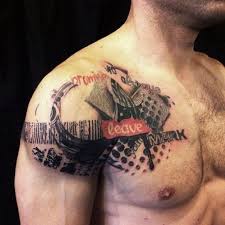 Top 59 Shoulder Tattoos For Men 2020 Inspiration Guide Mens Shoulder Tattoo Front Shoulder Tattoos Shoulder Tattoo