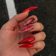 Black And Red Acrylic Nails Ideas 29 Best Valentine S Day Nails For 2020 Hashtagnailart Com Red Acrylic Nails Red Nails Nail Designs