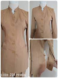 Konsep top baju kantor bahan kain. Jual Baju Blazer Kerja Kantor Guru Wanita Pemda Pns Dinas 942 Cantik Khaki Di Lapak Kamila Shop Bukalapak