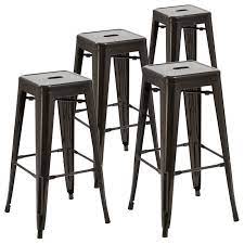 The brushed steel frame and faux leather upholstery in your choice of available colors. Duhome Set Of 4 Metal Bar Stools Counter Stools Outdoor Stackable 30 Inches Height Barstool Kitchen Stools Black Walmart Com In 2020 Metal Bar Stools Kitchen Bar Stools Bar Stools