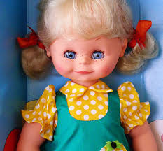 Vintage 1960's Migliorati Italy Italian Plastic Mod Blond Girl Baby Doll  17" MIB