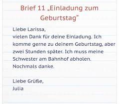 3,95 € 3,95 € (1,32 €/10 artikel) einladung geburtstag junge 12 einladungskarten für geburtstag und partys, die smiley karten sind die perfekten einladungen für. Brief Deutsch A1 Facebook