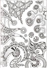 One is already filled with zendoodle marks that you can add to and color in. Free Printable Zentangle Coloring Pages For Adults